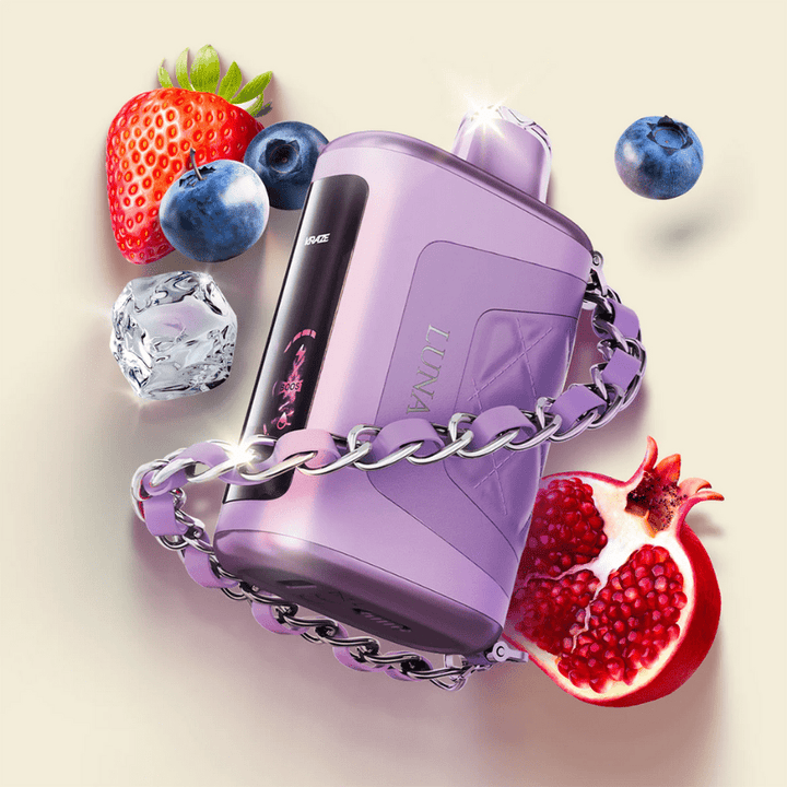 Kraze Luna Disposable Vape-Blueberry Strawberry Pomegranate Ice Vapexcape Vape and Bong Shop Regina Saskatchewan