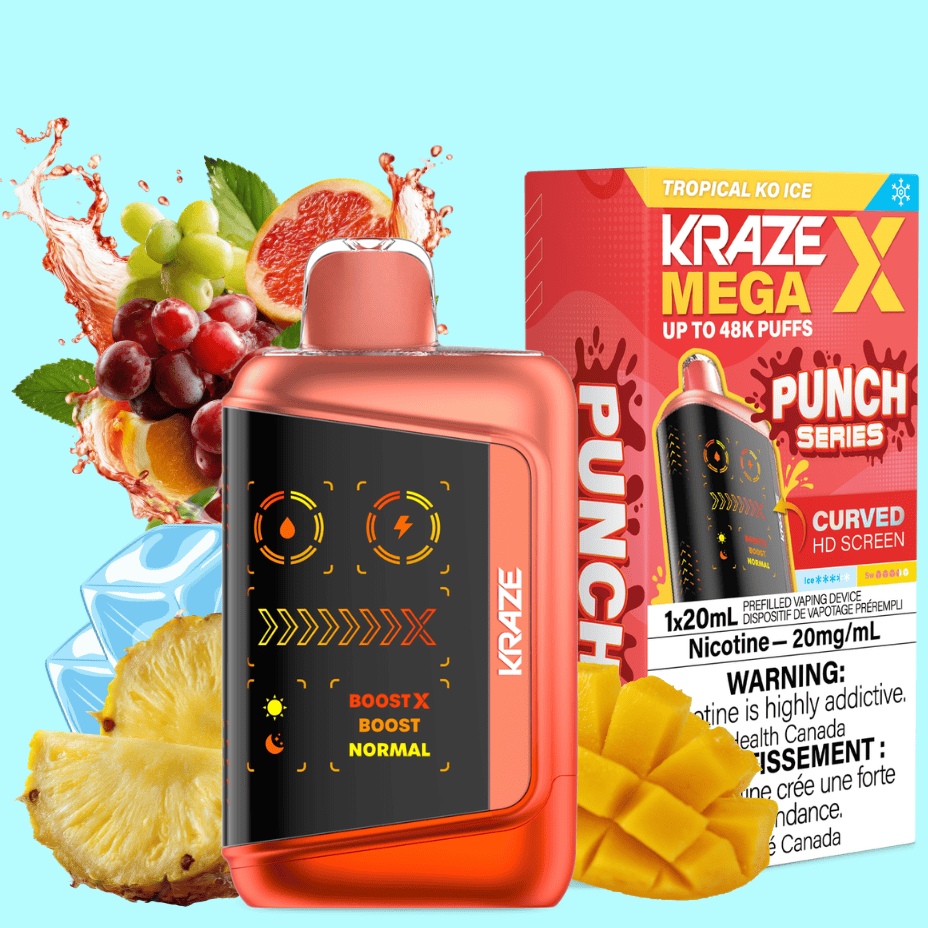 Kraze Mega X 48K Disposable Vape - Tropical KO Iced Vape Superstore  Saskatchewan Canada