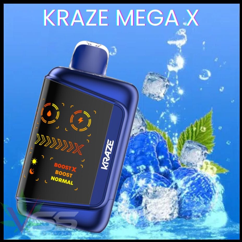Kraze Mega X 48K - Tangy Blue Razz Ice Vape Superstore  Saskatchewan Canada