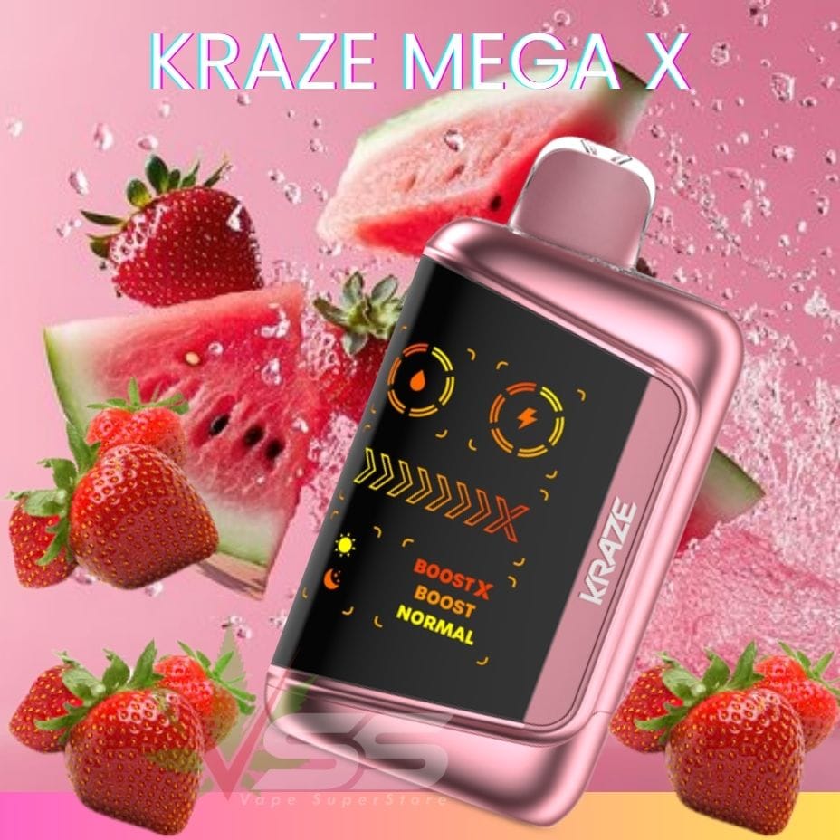 Kraze Mega X 48K - Tangy Strawberry Watermelon G Ice Vape Superstore  Saskatchewan Canada