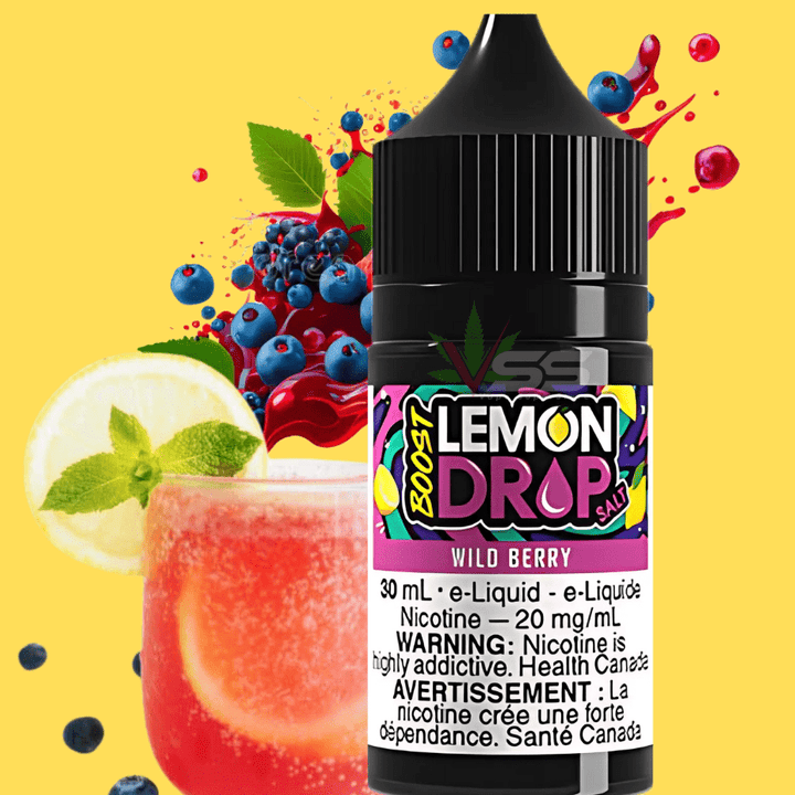 Lemon Drop Boost Salt Nic 30ml - Wild Berry Vape Superstore  Saskatchewan Canada