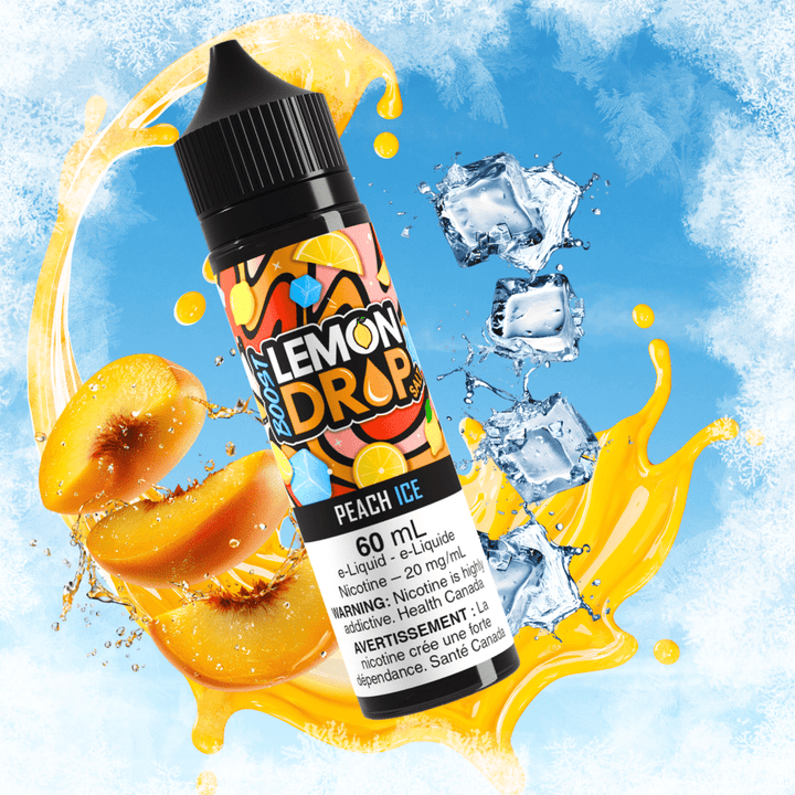 Lemon Drop Boost Salt Nic 60ml - Peach Ice Vapexcape Vape and Bong Shop Regina Saskatchewan