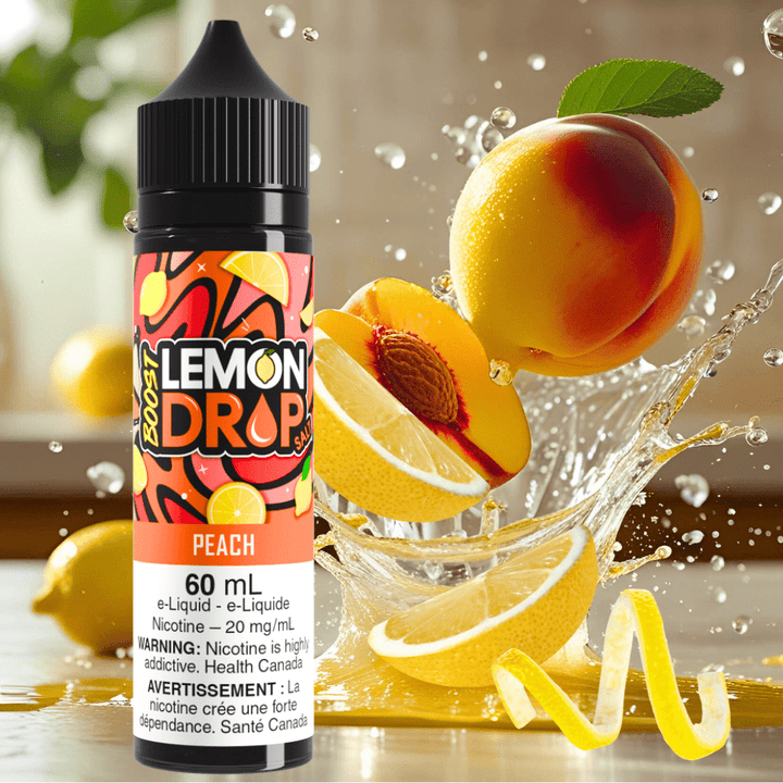 Lemon Drop Boost Salt Nic 60ml - Peach Vapexcape Vape and Bong Shop Regina Saskatchewan