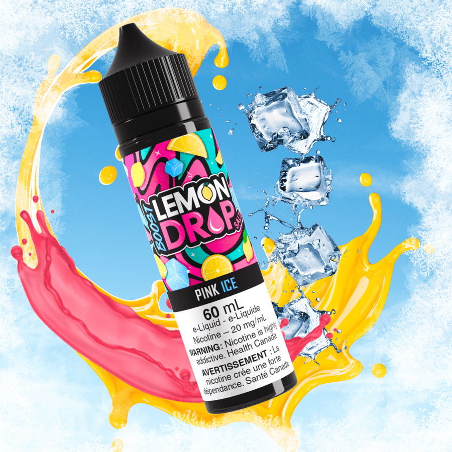 Lemon Drop Boost Salt Nic 60ml-Pink Ice Vape Superstore  Saskatchewan Canada
