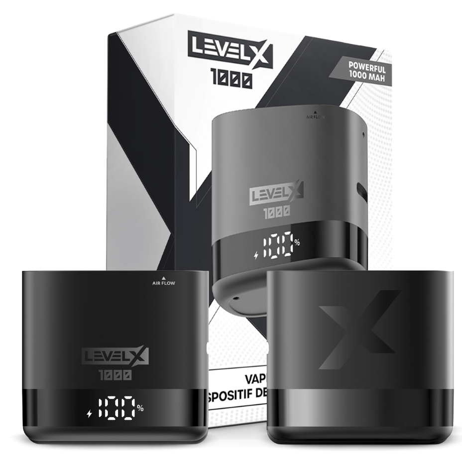 Level X Battery-1000 mAh 1000mAh / Metallic Black Vape Superstore  Saskatchewan Canada