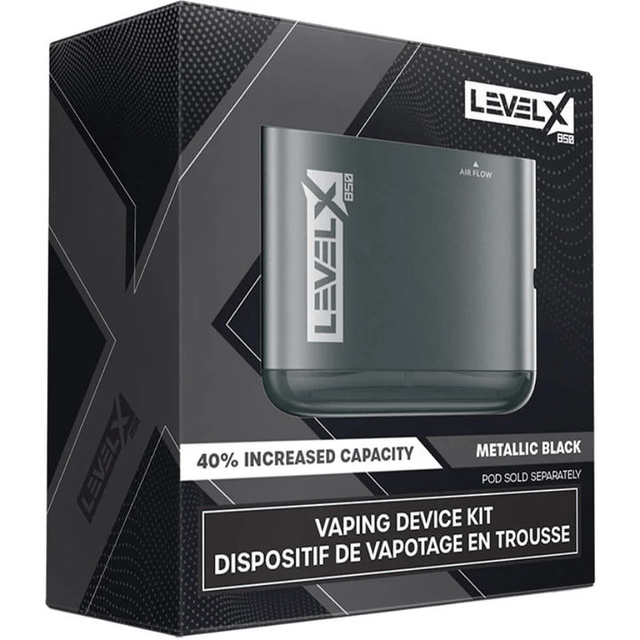 Level X Battery-1000 mAh 850mAh / Metallic Black Vape Superstore  Saskatchewan Canada