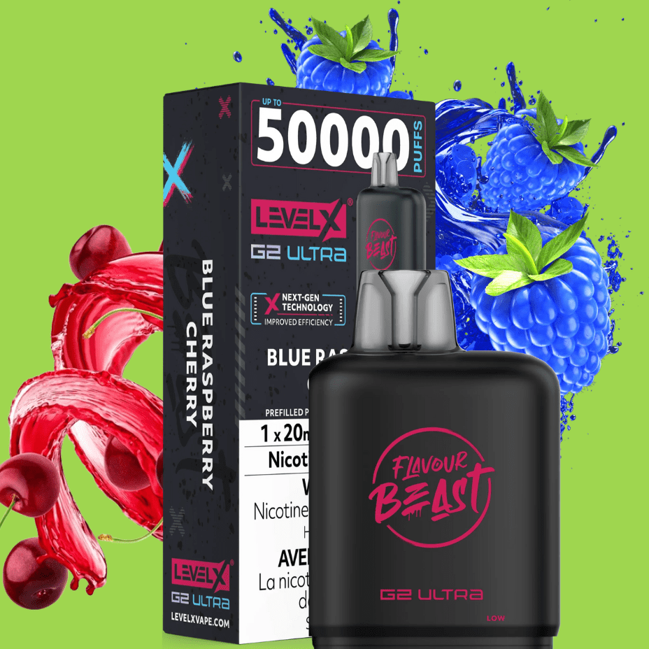 Level X G2 Ultra Flavour Beast Pod 50k-Blue Raspberry Cherry Vape Superstore  Saskatchewan Canada