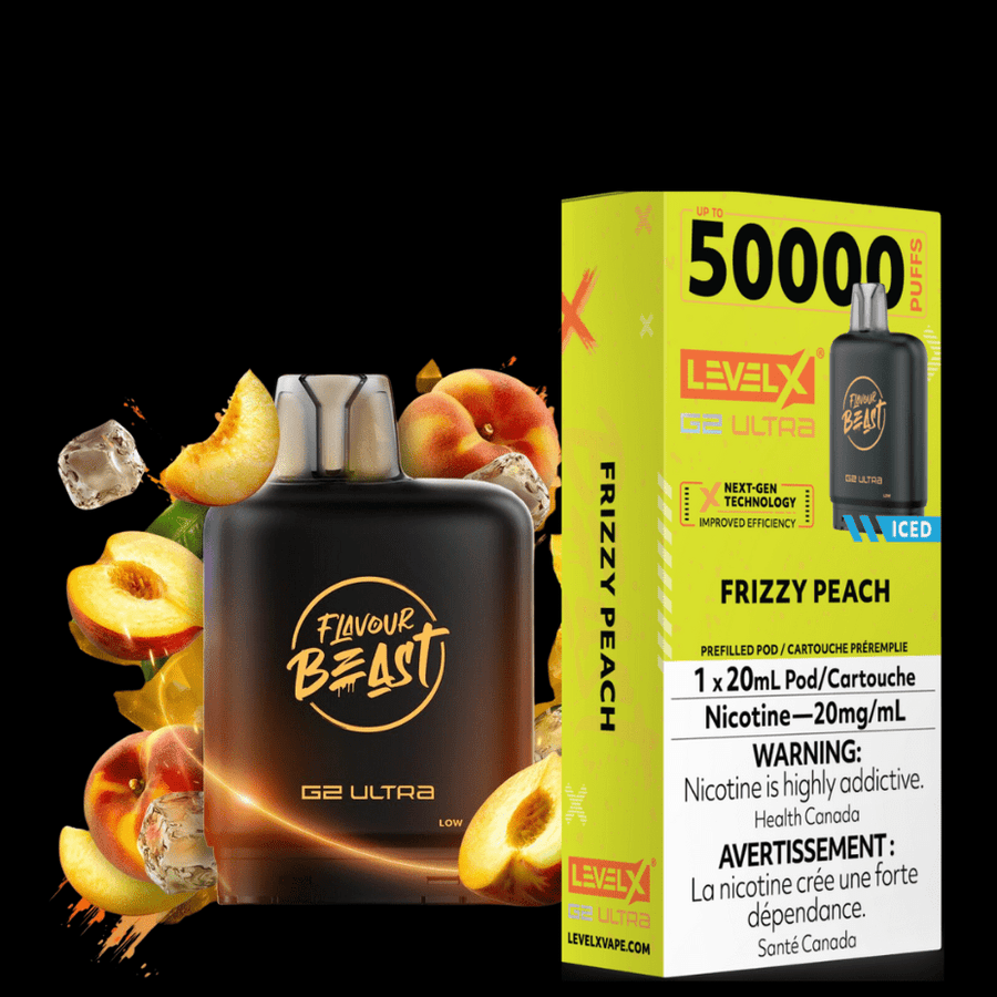 Level X G2 Ultra Flavour Beast Pod 50k-Dub Frizzy Peach Iced Vapexcape Vape and Bong Shop Regina Saskatchewan