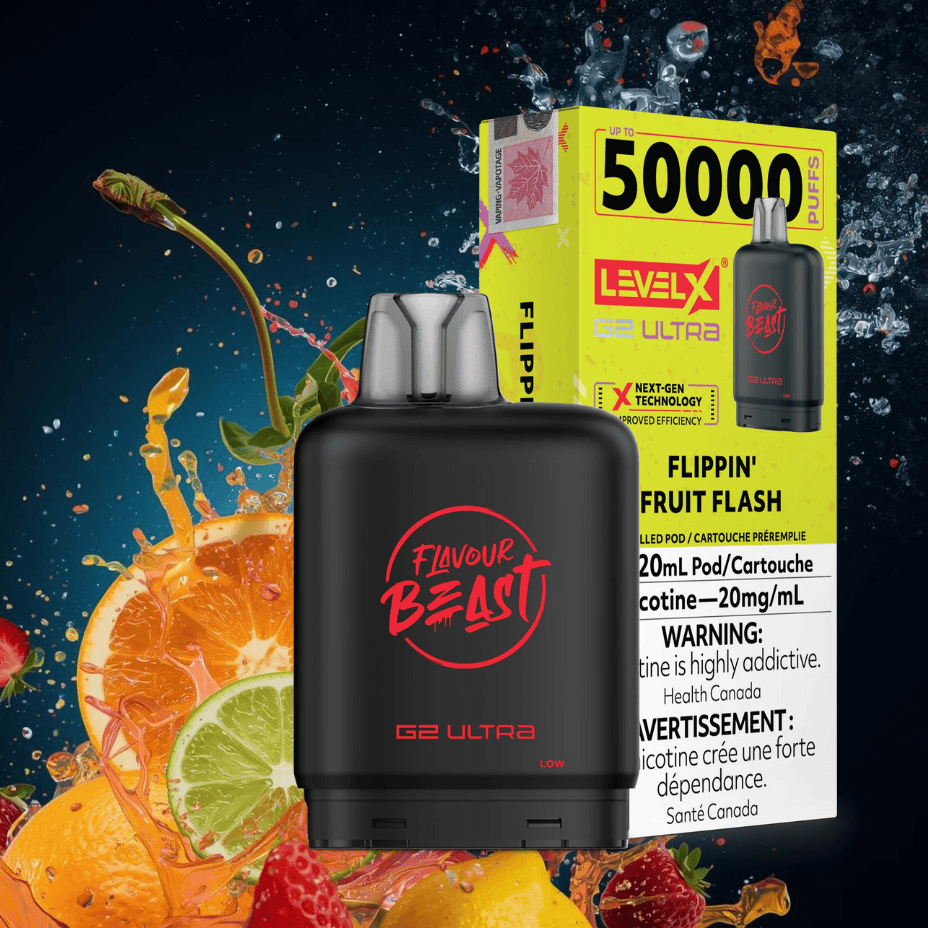 Level X G2 Ultra Flavour Beast Pod 50k-Flippin' Fruit Flash 50000 Puffs / 20mg Vape Superstore  Saskatchewan Canada