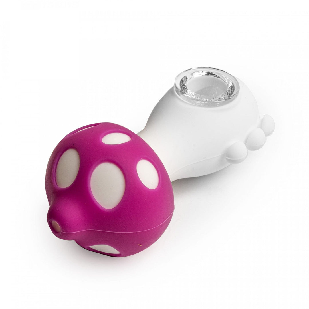 LIT Silicone Mushroom 4.5" Hand Pipe 4.5" / Pink Vapexcape Vape and Bong Shop Regina Saskatchewan