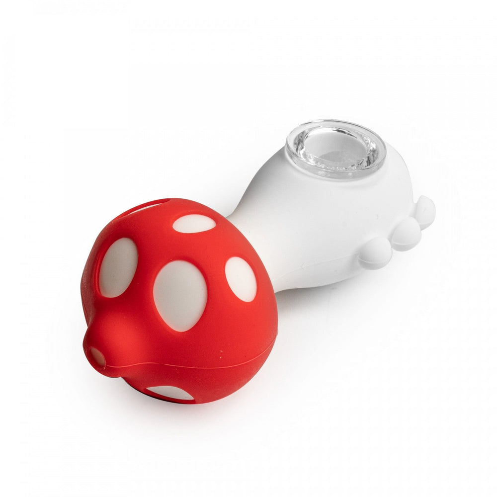 LIT Silicone Mushroom 4.5" Hand Pipe 4.5" / Red Vape Superstore  Saskatchewan Canada