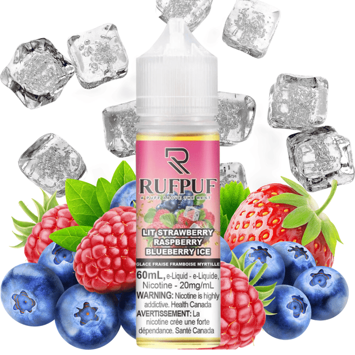 Lit Strawberry Raspberry Blueberry Ice Salt by Rufpuf E-Liquid-60ml 20mg / 60mL Vape Superstore  Saskatchewan Canada