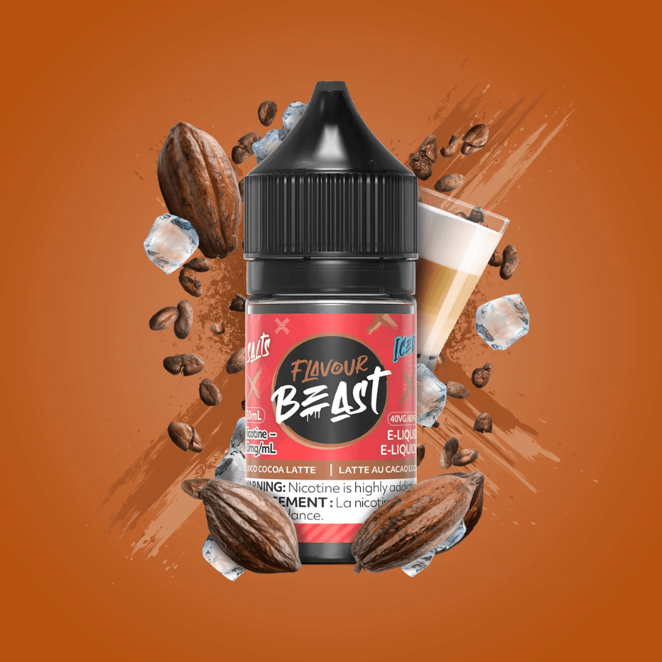 Loco Cocoa Latte Iced Salts by Flavour Beast E-Liquid 30ml / 20mg Vape Superstore  Saskatchewan Canada