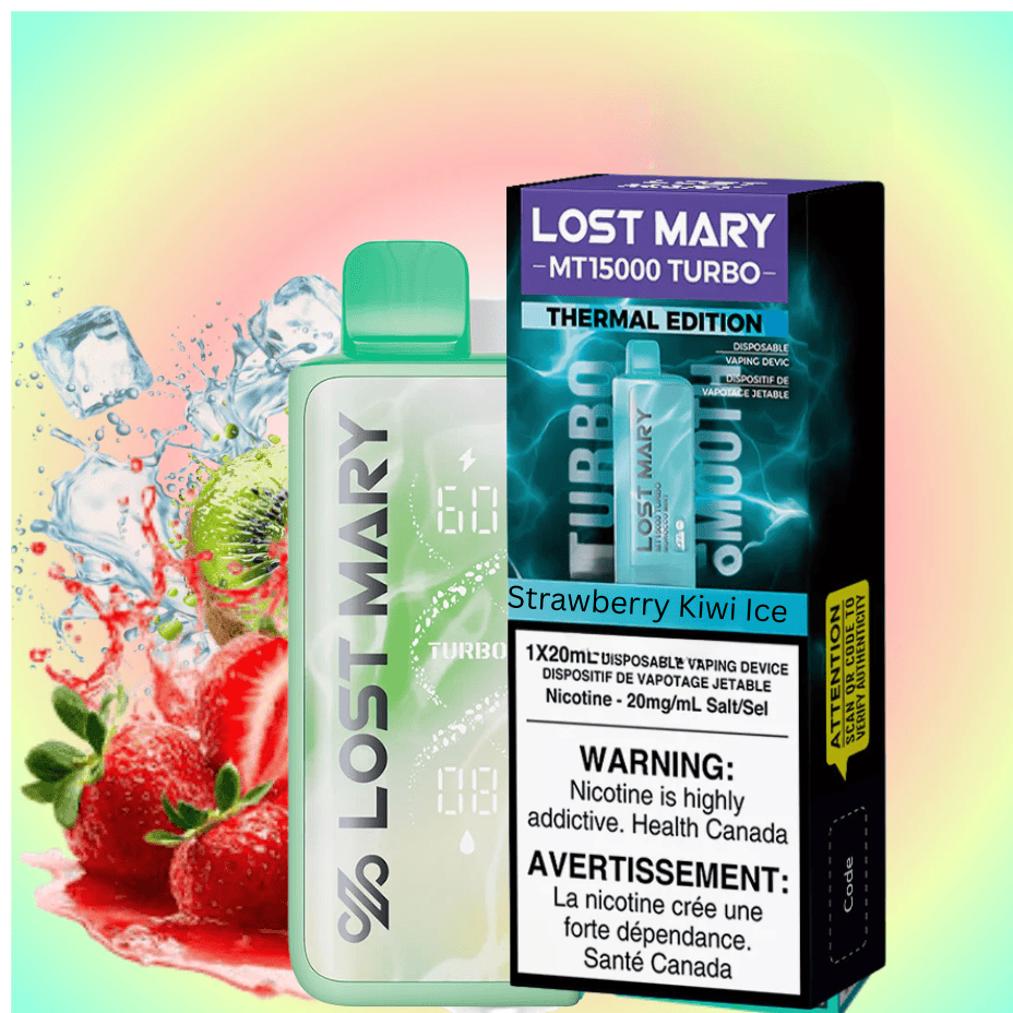 Lost Mary MT50K Turbo Disposable Vape-Strawberry Kiwi Ice Vape Superstore  Saskatchewan Canada