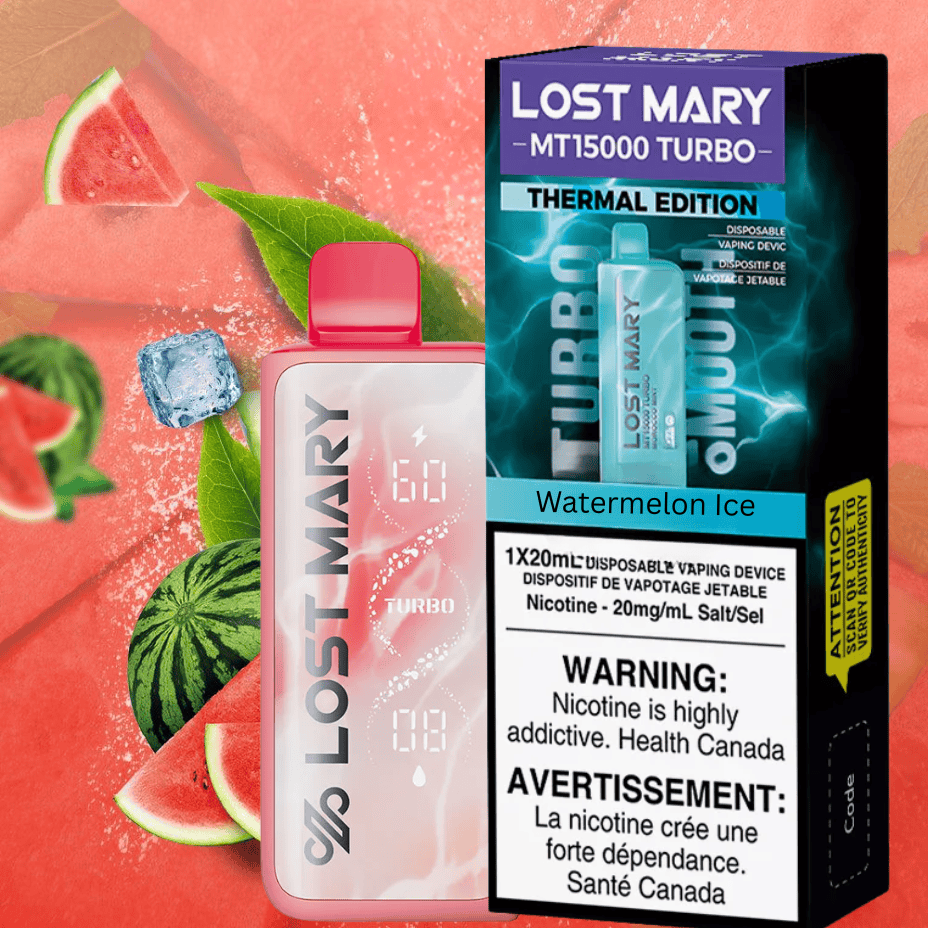 Lost Mary MT50K Turbo Disposable Vape-Watermelon Freeze Vape Superstore  Saskatchewan Canada