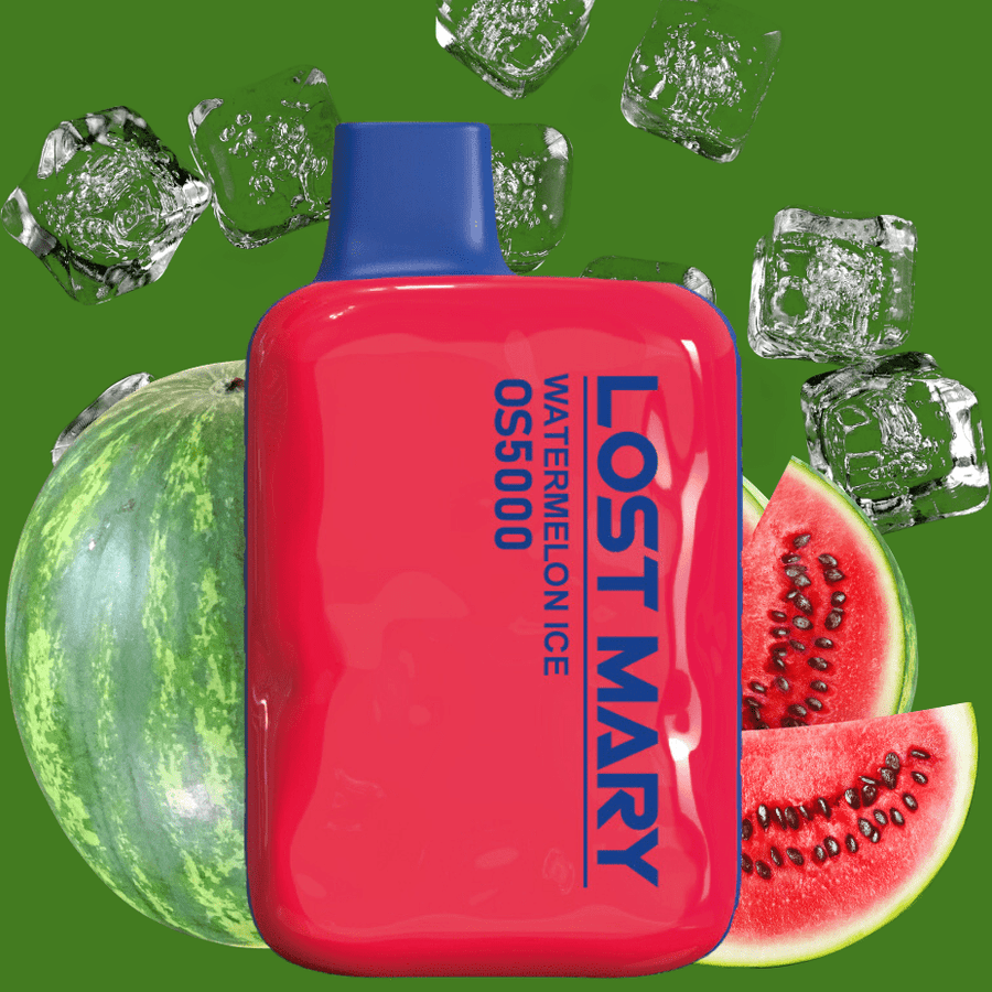 Lost Mary OS5000 Disposable Vape-Watermelon Ice 5000 Puffs / 20mg Vapexcape Vape and Bong Shop Regina Saskatchewan