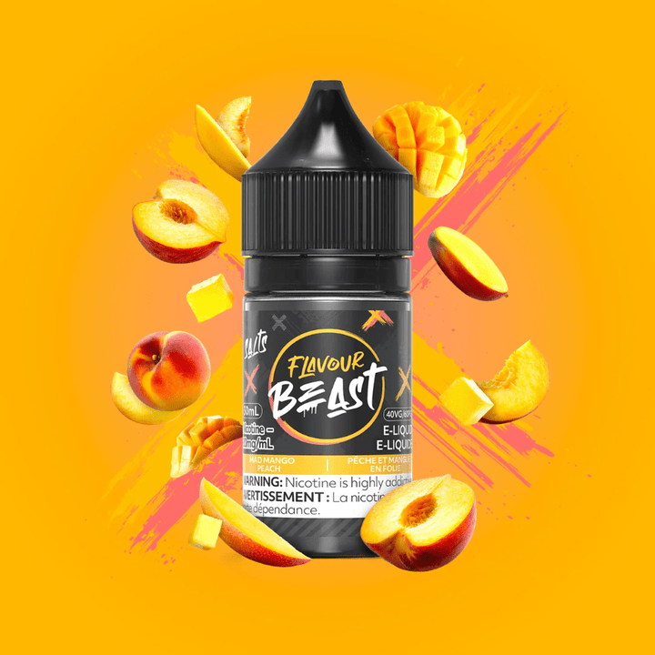 Mad Mango Peach Salts by Flavour Beast E-Liquid 30ml / 20mg Vape Superstore  Saskatchewan Canada