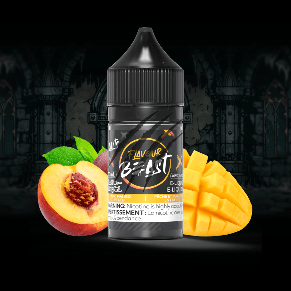 Mad Mango Peach Salts by Flavour Beast E-Liquid 30ml / 20mg Vape Superstore  Saskatchewan Canada