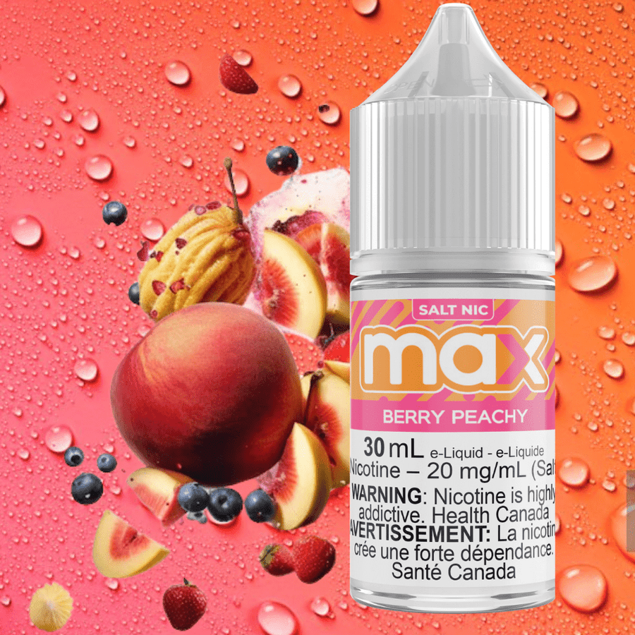 Max E-Liquid - Berry Peachy Salt 30ml / 12mg Vape Superstore  Saskatchewan Canada