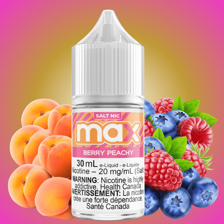 Max E-Liquid - Berry Peachy Salt 30mL / 12mg Vape Superstore  Saskatchewan Canada