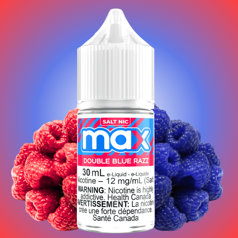 Max E-Liquid - Double Blue Razz Salt 30mL / 12mg Vape Superstore  Saskatchewan Canada