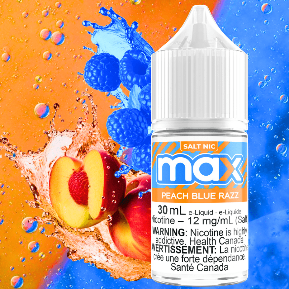 Max E-Liquid - Peach Blue Razz Salt Vape Superstore  Saskatchewan Canada
