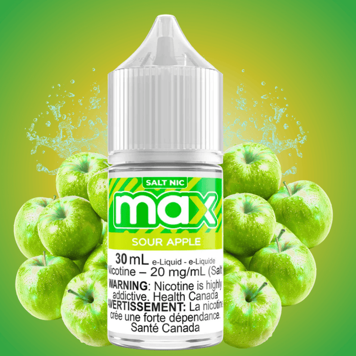 Max E-Liquid - Sour Apple Salt 30mL / 12mg Vape Superstore  Saskatchewan Canada