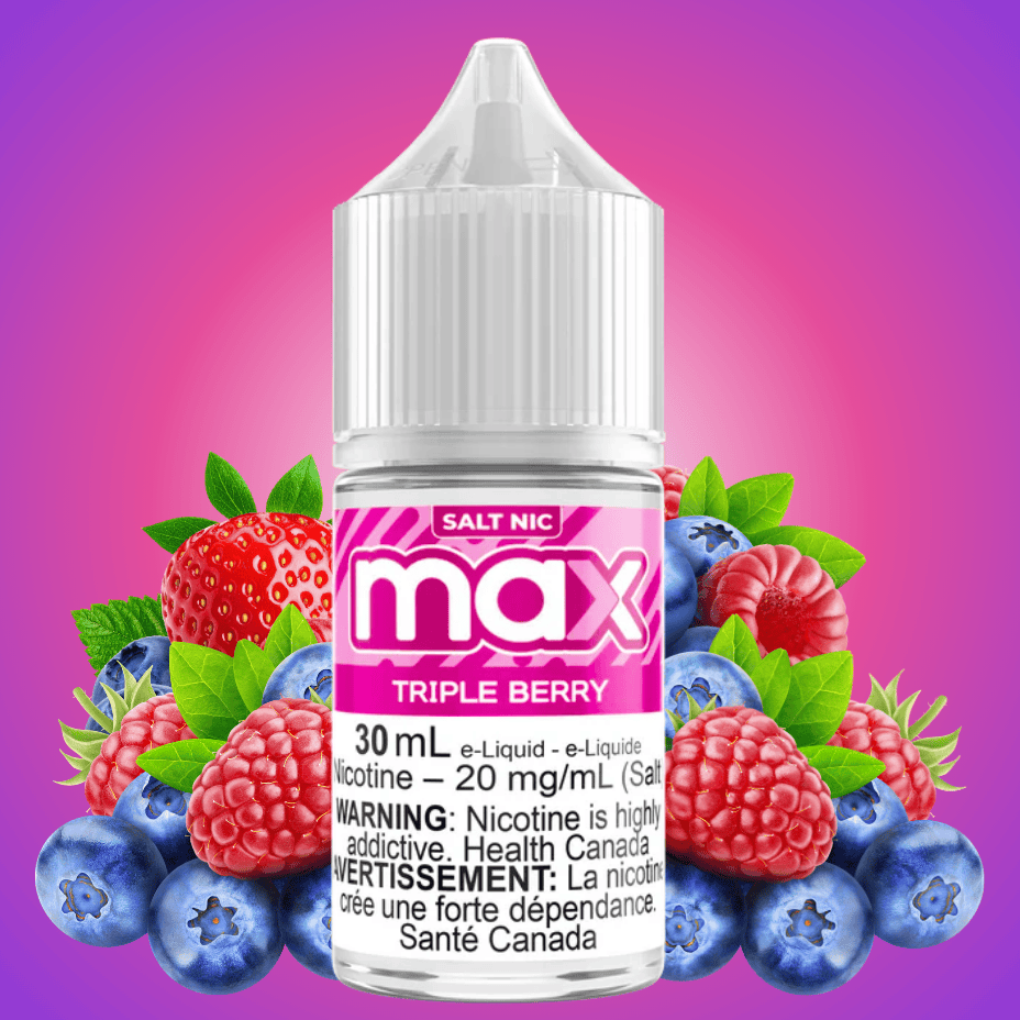 Max E-Liquid - Triple Berry Salt 30mL / 12mg Vape Superstore  Saskatchewan Canada