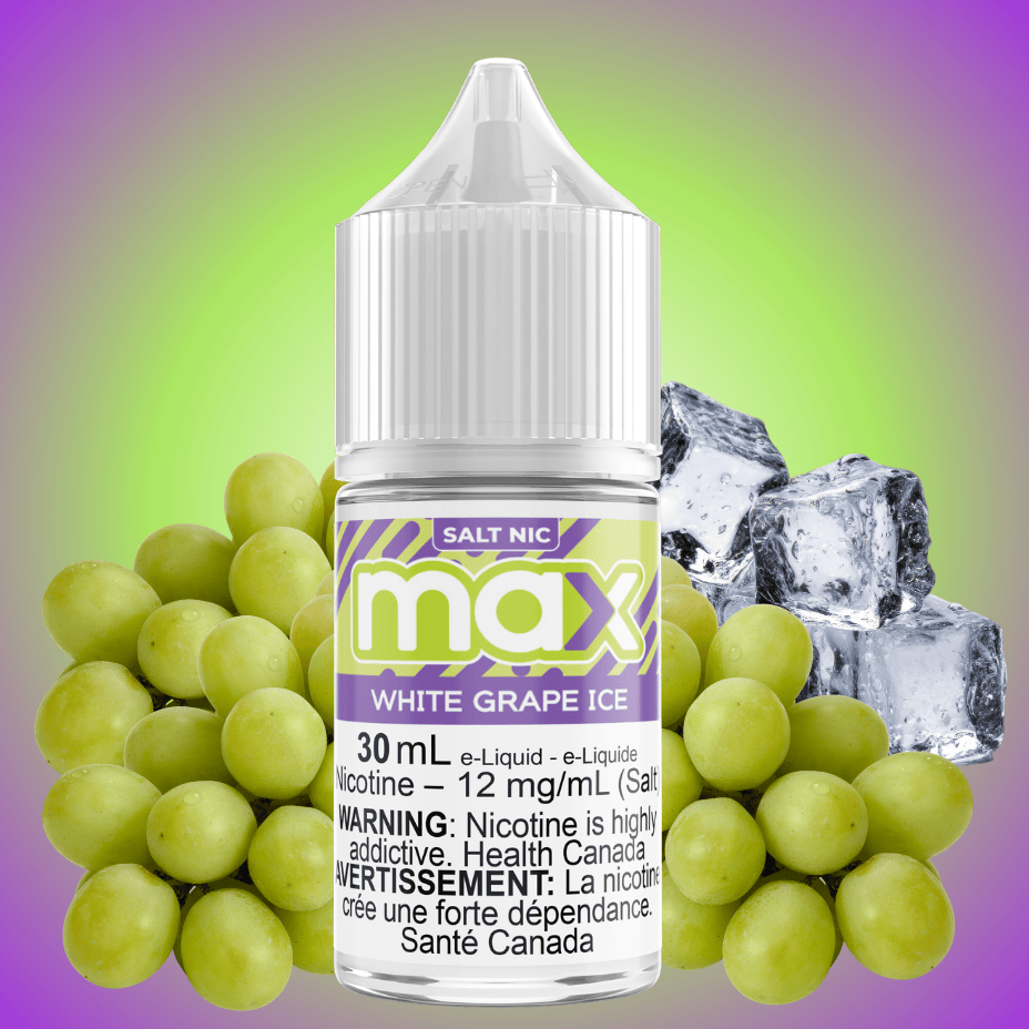 Max E-Liquid - White Grape Ice Salt 30mL / 12mg Vape Superstore  Saskatchewan Canada