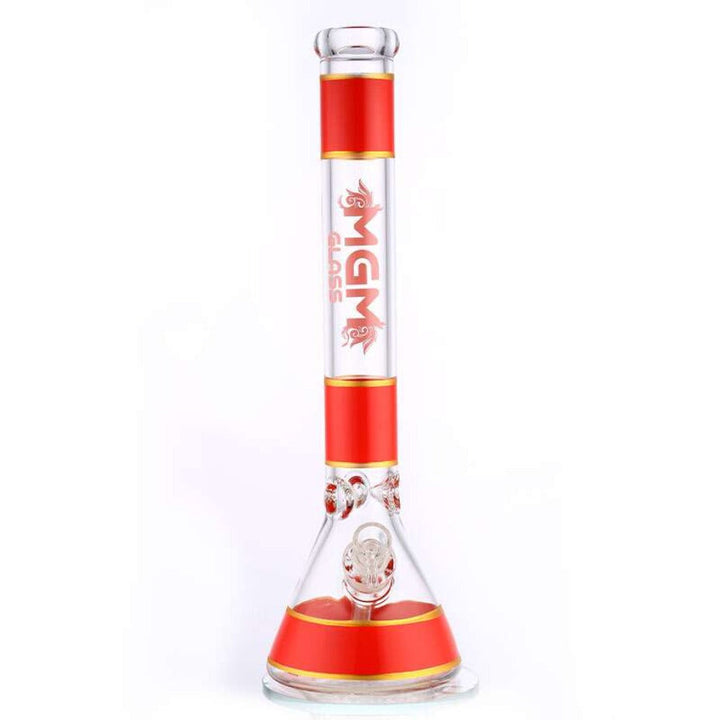 MGM Glass 7mm Banded Logo Beaker Bong-18" 7mm / Orange Vape Superstore  Saskatchewan Canada