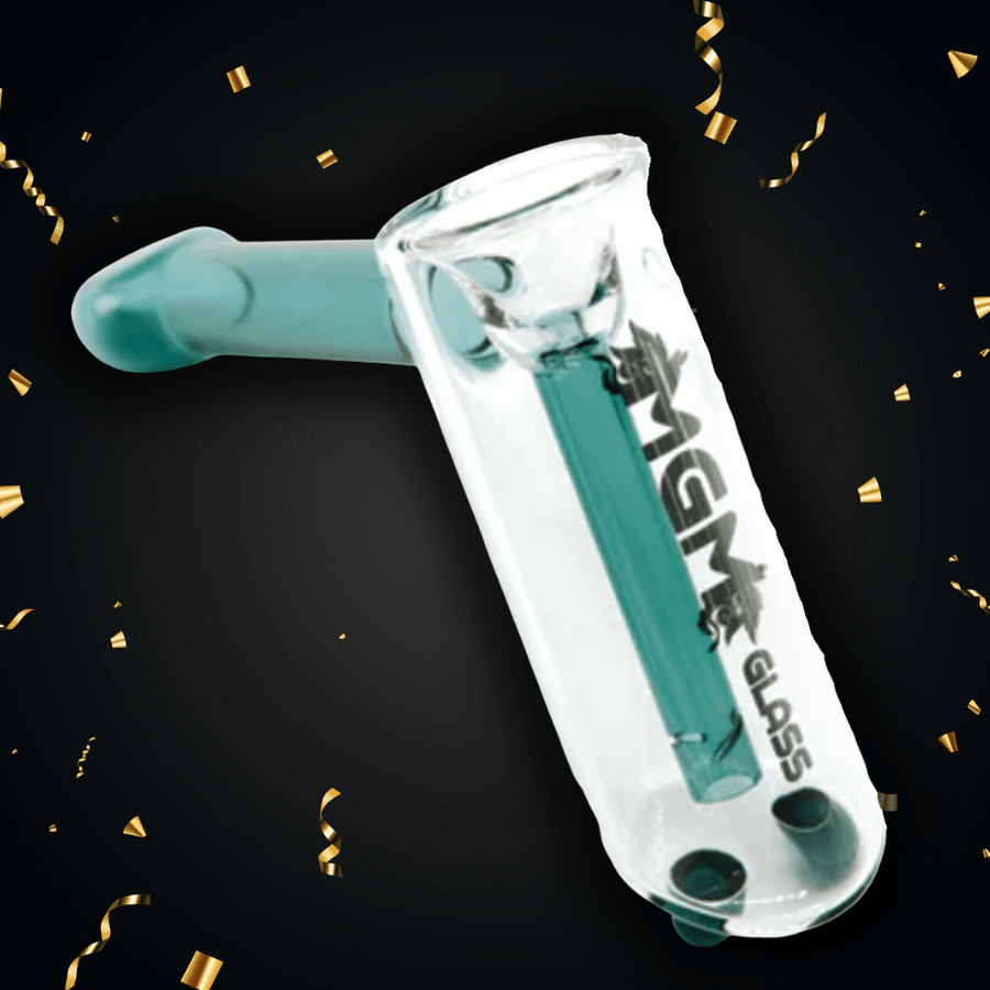 MGM Glass Hammer Style Bubbler Green Vape Superstore  Saskatchewan Canada