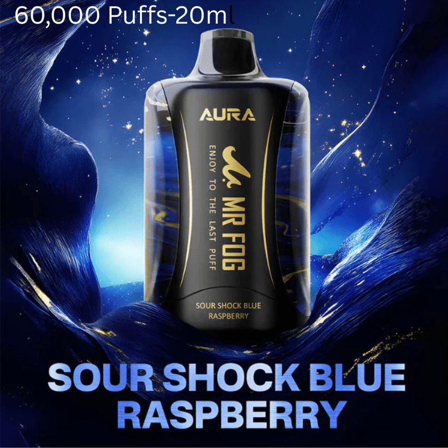 Mr Fog Aura 60k Disposable Vape - Sour Shock Blue Raspberry Vape Superstore  Saskatchewan Canada