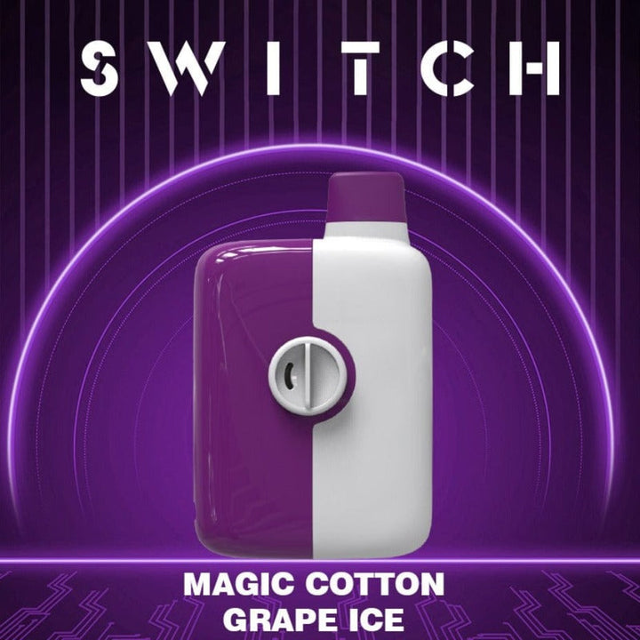 Mr Fog Switch 5500 Disposable-Magic Cotton Grape Ice 5500 Puffs / 20mg Vapexcape Vape and Bong Shop Regina Saskatchewan