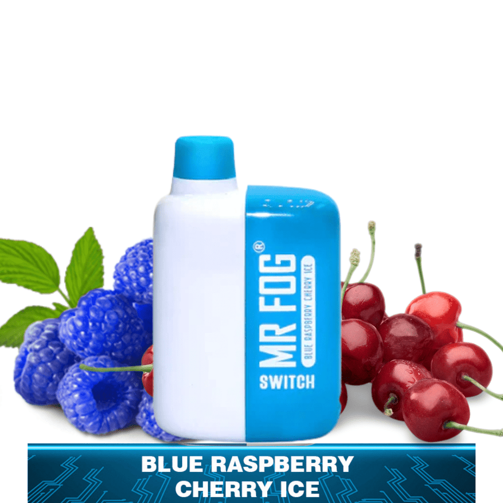 Mr Fog Switch 5500 Rechargeable Disposable-Blue Raspberry Cherry Ice 20mg / 15ml Vapexcape Vape and Bong Shop Regina Saskatchewan