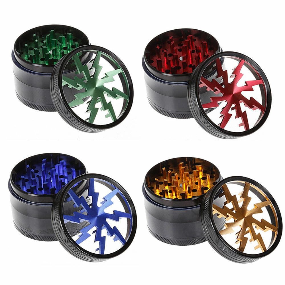 Mr. Kief Lightning Bolt 4-Piece Herb Grinder-63mm Vape Superstore  Saskatchewan Canada