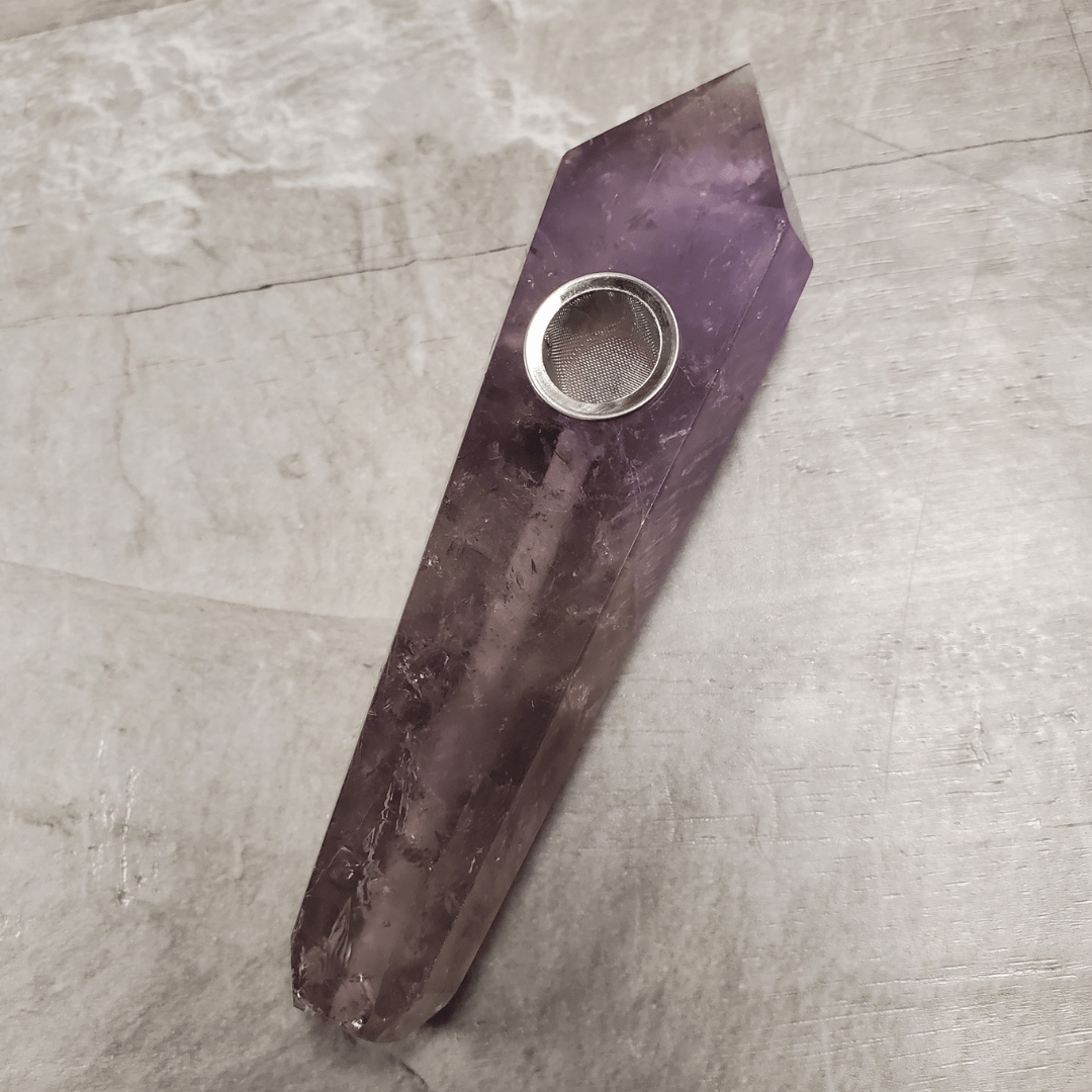 Natural Crystal Hand Pipes Amethyst Vape Superstore  Saskatchewan Canada