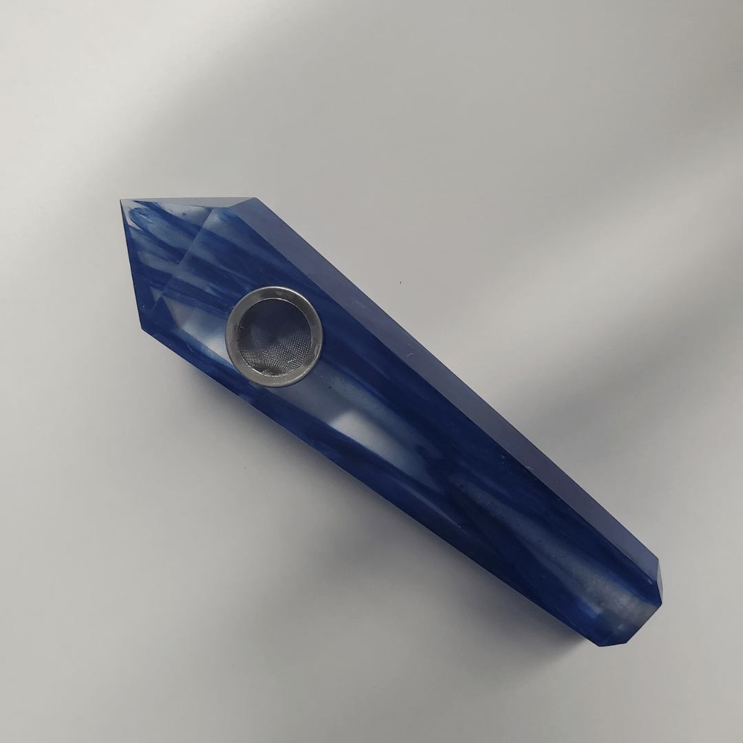 Natural Crystal Hand Pipes Blue/Clear Quartz Vapexcape Vape and Bong Shop Regina Saskatchewan