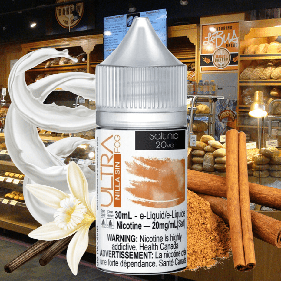 Nilla Sin Salt by Ultra E-Liquid Vapexcape Vape and Bong Shop Regina Saskatchewan