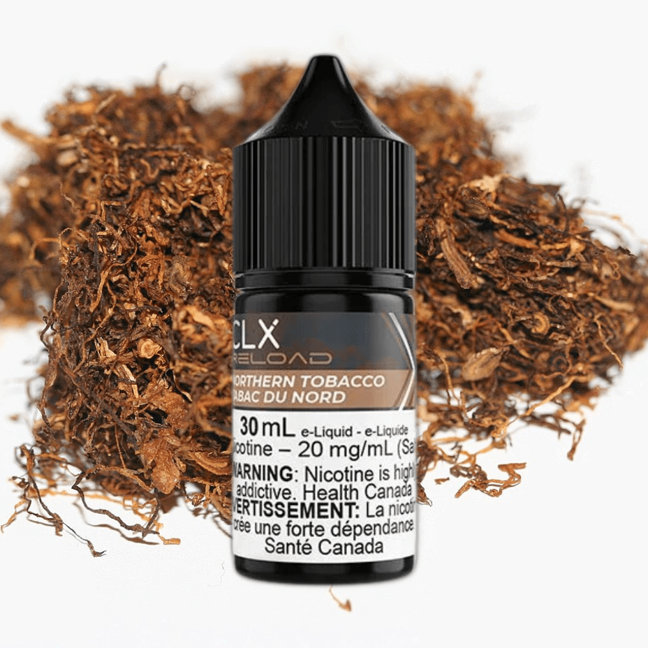 Northern Tobacco Salt by CLX Reload E-Liquid 30mL / 10mg Vapexcape Vape and Bong Shop Regina Saskatchewan