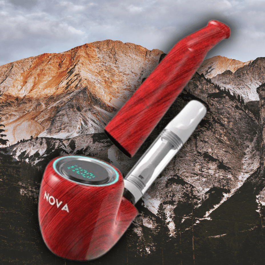 Nova Pipe Pro 510 Thread Battery Red Wood Vape Superstore  Saskatchewan Canada