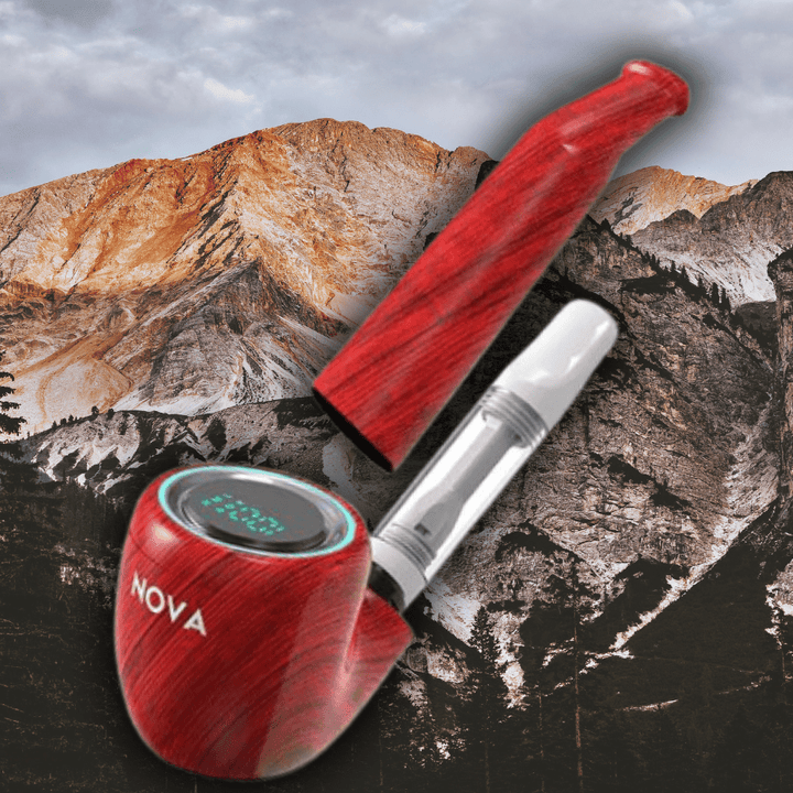 Nova Pipe Pro 510 Thread Battery Red Wood Vape Superstore  Saskatchewan Canada