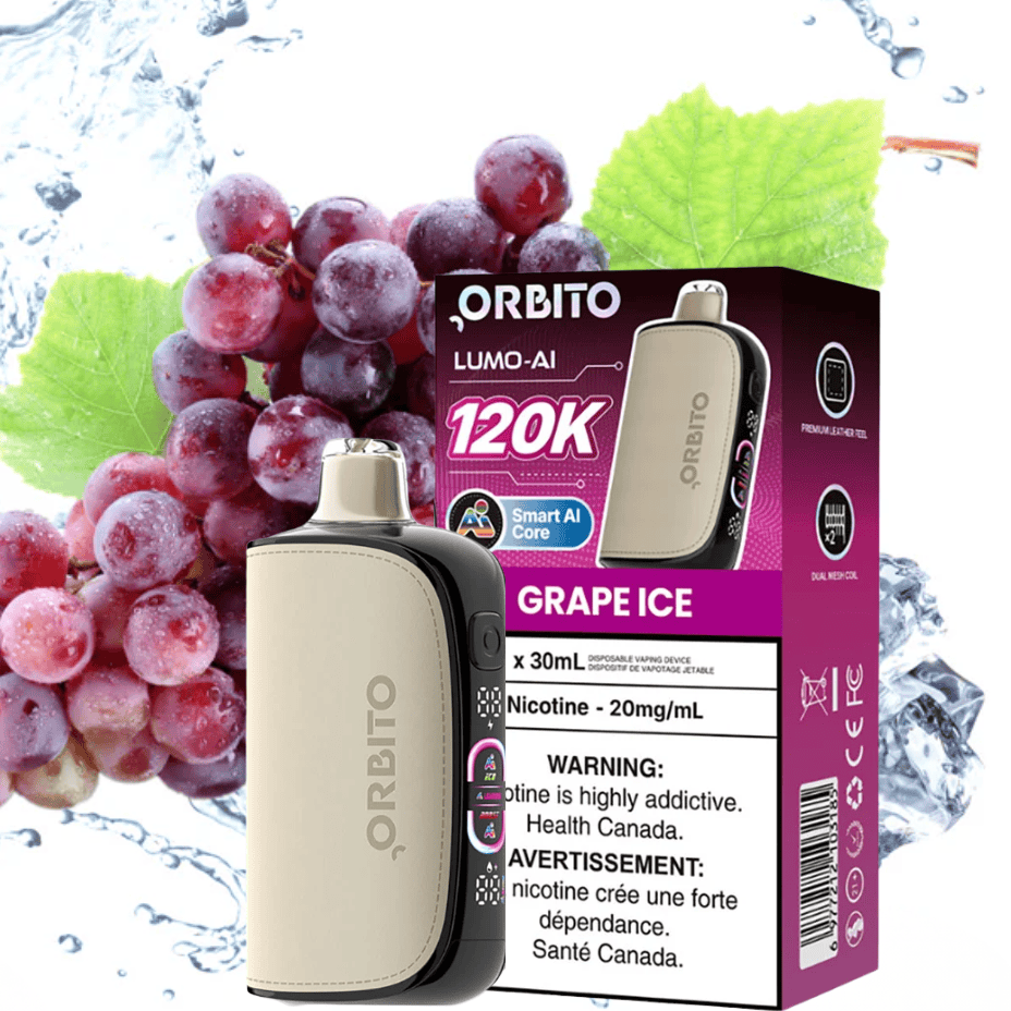 Orbito Lumo-AI 120K Disposable Vape-Grape Ice 120000 / 20mg Vape Superstore  Saskatchewan Canada
