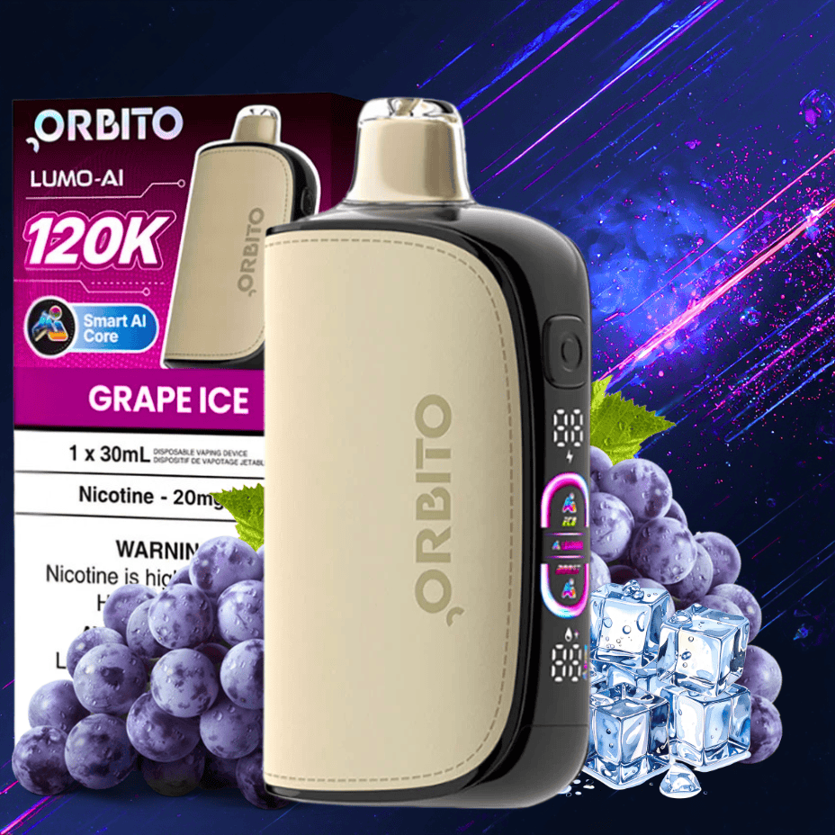 Orbito Lumo-AI 120K Disposable Vape-Grape Ice 120000 / 20mg Vape Superstore  Saskatchewan Canada