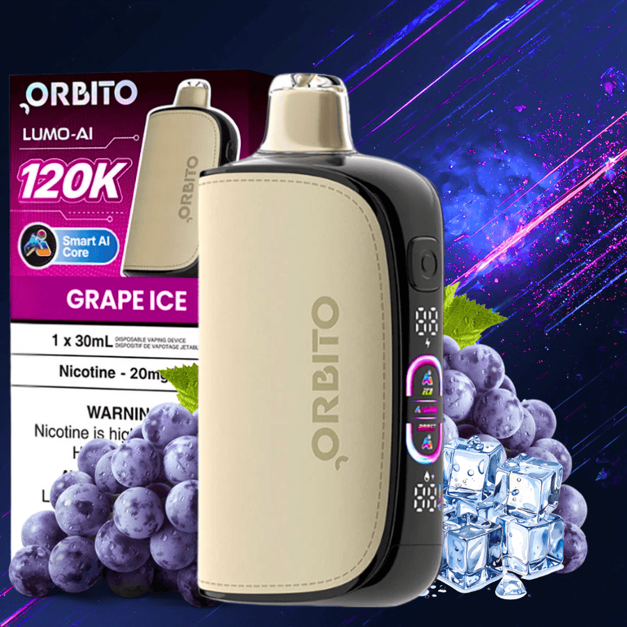 Orbito Lumo-AI 120K Disposable Vape-Grape Ice 120000 / 20mg Vape Superstore  Saskatchewan Canada