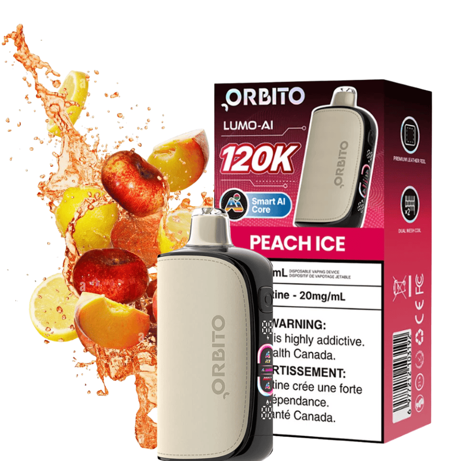Orbito Lumo-AI 120K Disposable Vape-Peach Ice 120000 / 20mg Vape Superstore  Saskatchewan Canada