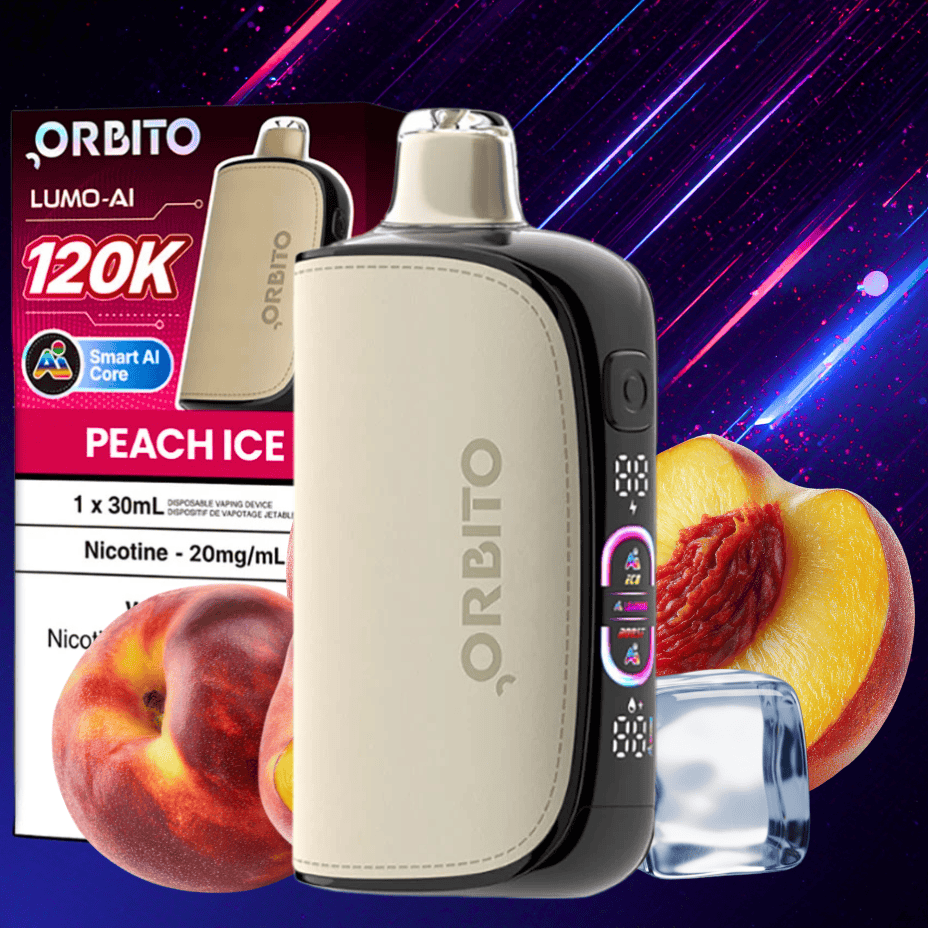 Orbito Lumo-AI 120K Disposable Vape-Peach Ice 120000 / 20mg Vape Superstore  Saskatchewan Canada