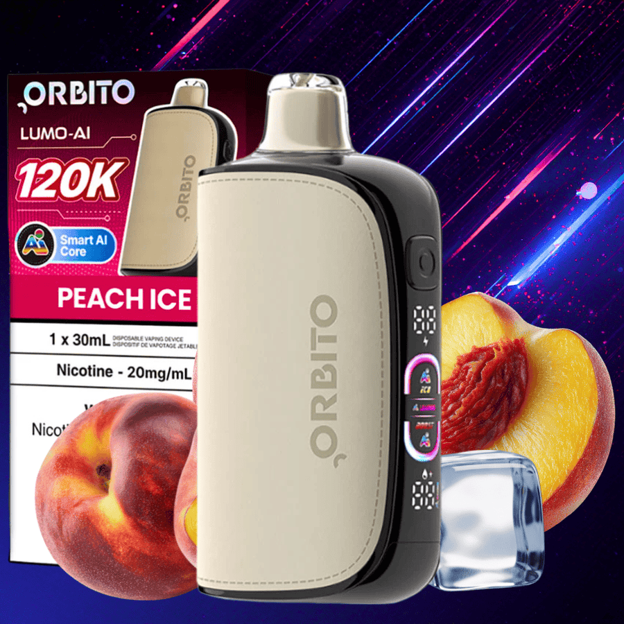 Orbito Lumo-AI 120K Disposable Vape-Peach Ice 120000 / 20mg Vape Superstore  Saskatchewan Canada