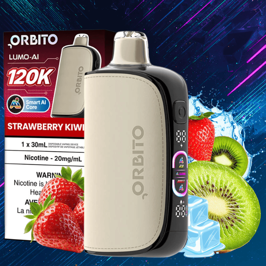 Orbito Lumo-AI 120K Disposable Vape-Strawberry Kiwi Ice 120000 / 20mg Vape Superstore  Saskatchewan Canada