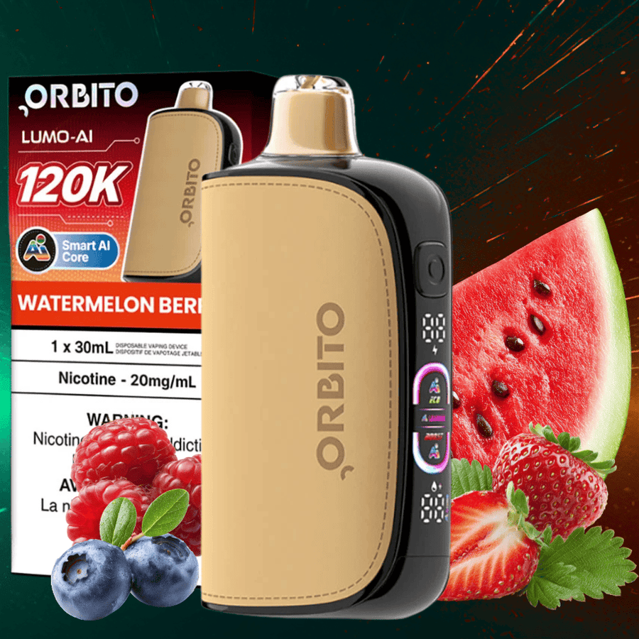 Orbito Lumo-AI 120K Disposable Vape-Watermelon Berries 120000 / 20mg Vape Superstore  Saskatchewan Canada