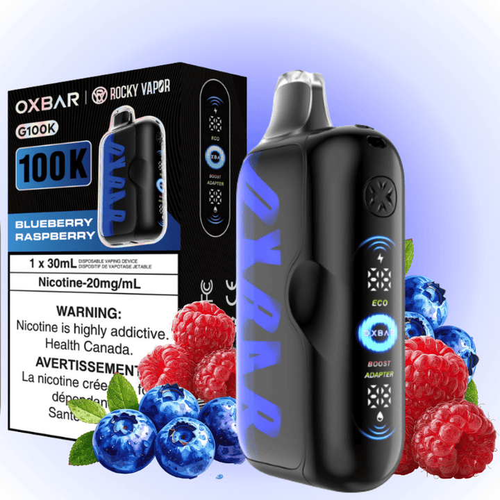 Oxbar G100K Disposable Vape - Blueberry Raspberry 30mL / 100000 Puffs / 20mg Vape Superstore  Saskatchewan Canada